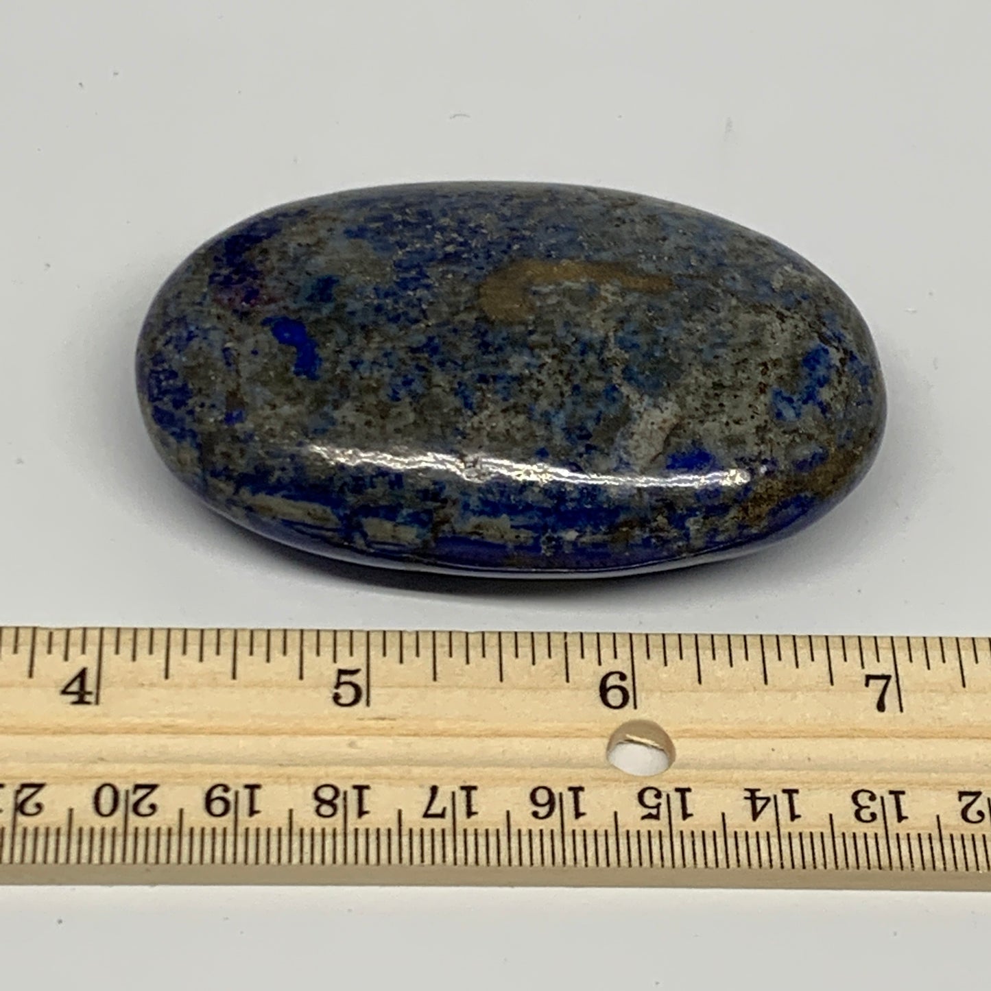 133.7g,3"x1.9"x0.9", Natural Lapis Lazuli Palm Stone from Afghanistan,B23145