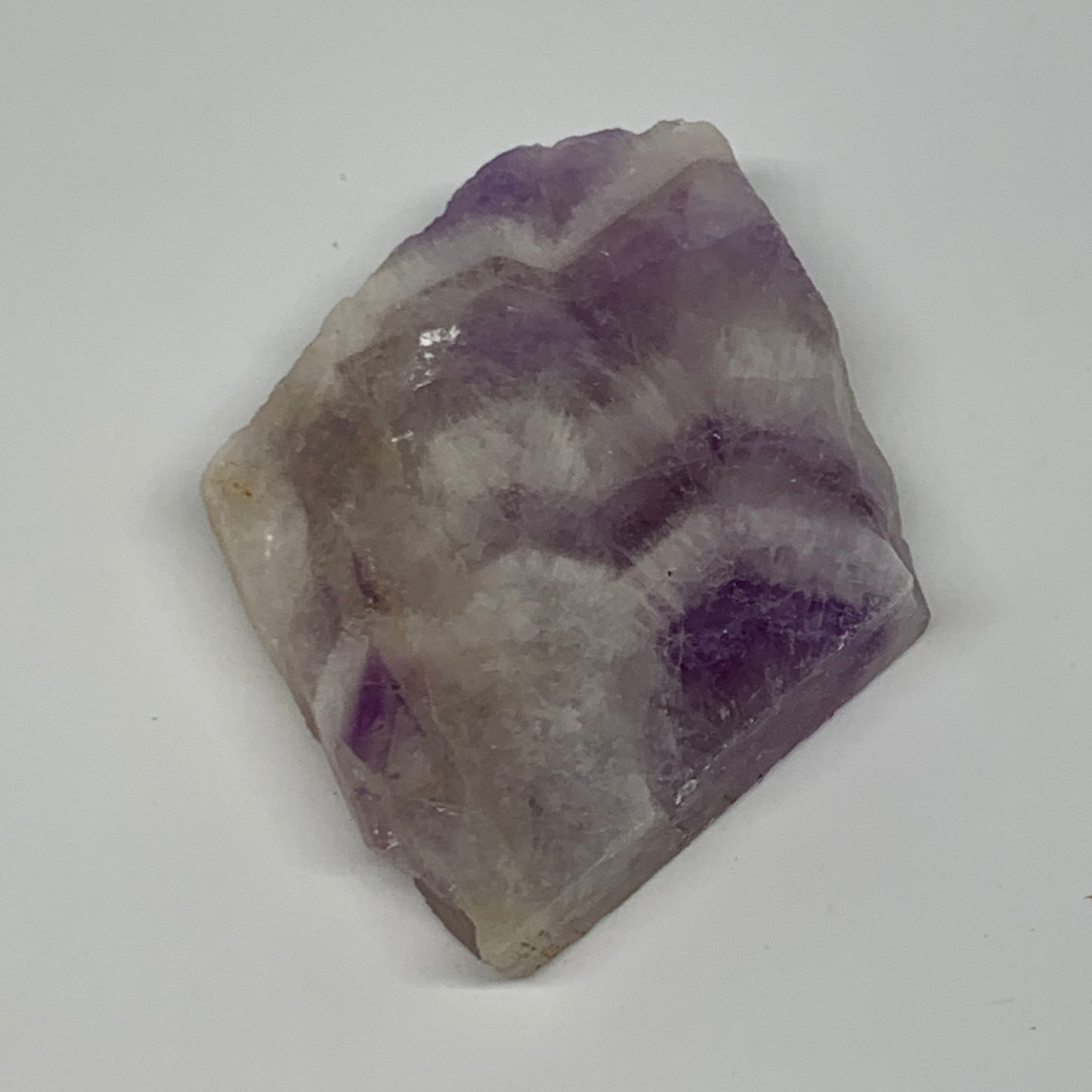 90.7g, 2.2"x2.2"x0.5", One face polished Banned Amethyst, One face semi polished