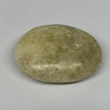 74.6g, 2.2"x1.7"x0.8", Natural Yellow Calcite Palm-Stone Crystal Polished Reiki,
