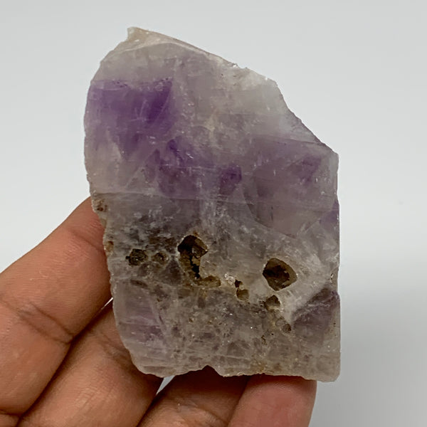 67.9g, 2.6"x1.9"x0.5", One face polished Banned Amethyst, One face semi polished