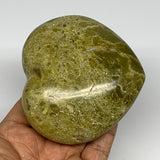 312.7g,3.2"x3.5"x1.6", Green Opal Heart Polished Gemstone @Madagascar, B17571