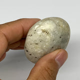 85g, 2"x1.7"x1", Natural Yellow Calcite Palm-Stone Crystal Polished Reiki, B1677
