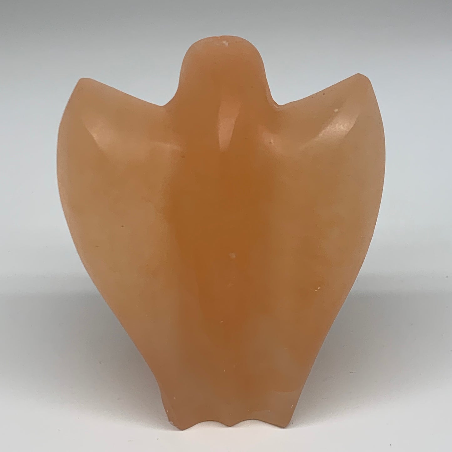 802g, 4.7"x3.9"x2.4"" Orange Selenite (Satin Spar) Angel Crystal @Morocco,B9397