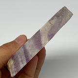 131.3g, 3.5"x2.3"x0.6", One face polished Banned Amethyst, One face semi polishe