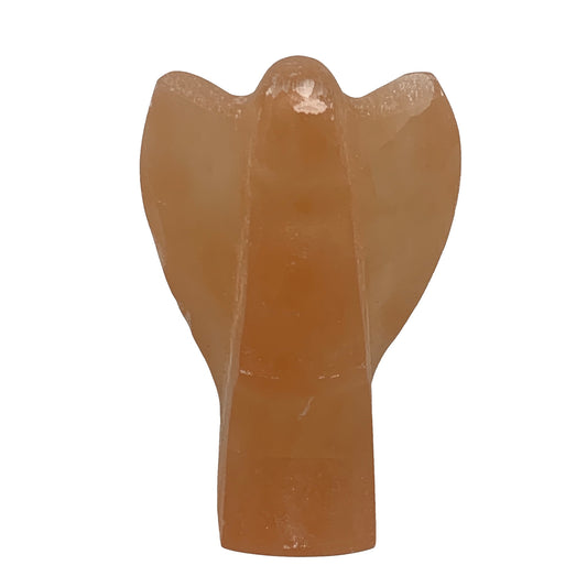 604g, 4.9"x3"x2.3"" Orange Selenite (Satin Spar) Angel Crystal @Morocco,B9398