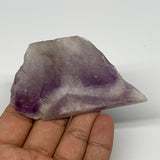 77.5g, 3.3"x1.9"x0.5", One face polished Banned Amethyst, One face semi polished