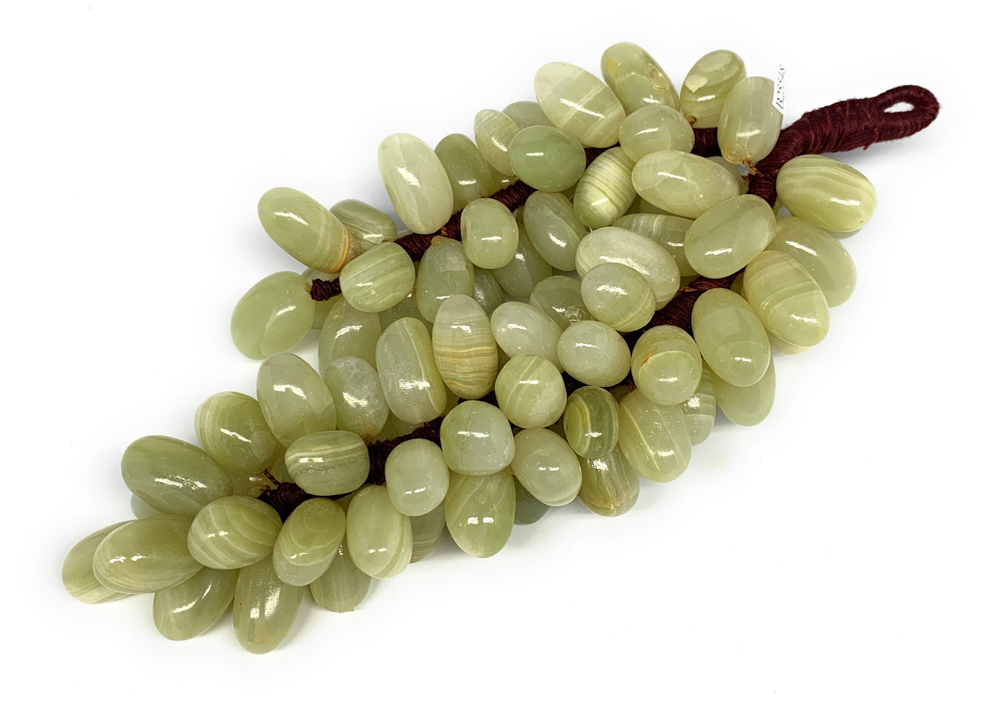 790g, 9"x4" Green Onyx Grape Bunch Stone Marble Decor @Pakistan,B25548