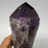 885g,7.5"x2.8"x2.5", Probably Repaired Amethyst Point Polished Rough lower @Braz