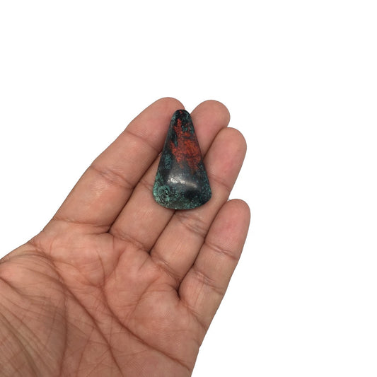 8.9g, 1.5"x 0.9" Sonora Sunset Chrysocolla Cuprite Cabochon from Mexico, SC93 - watangem.com