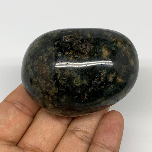 156.9g, 2.4"x1.9"x1.5" Ocean Jasper Palm-Stone Orbicular Jasper Reiki Energy,B15