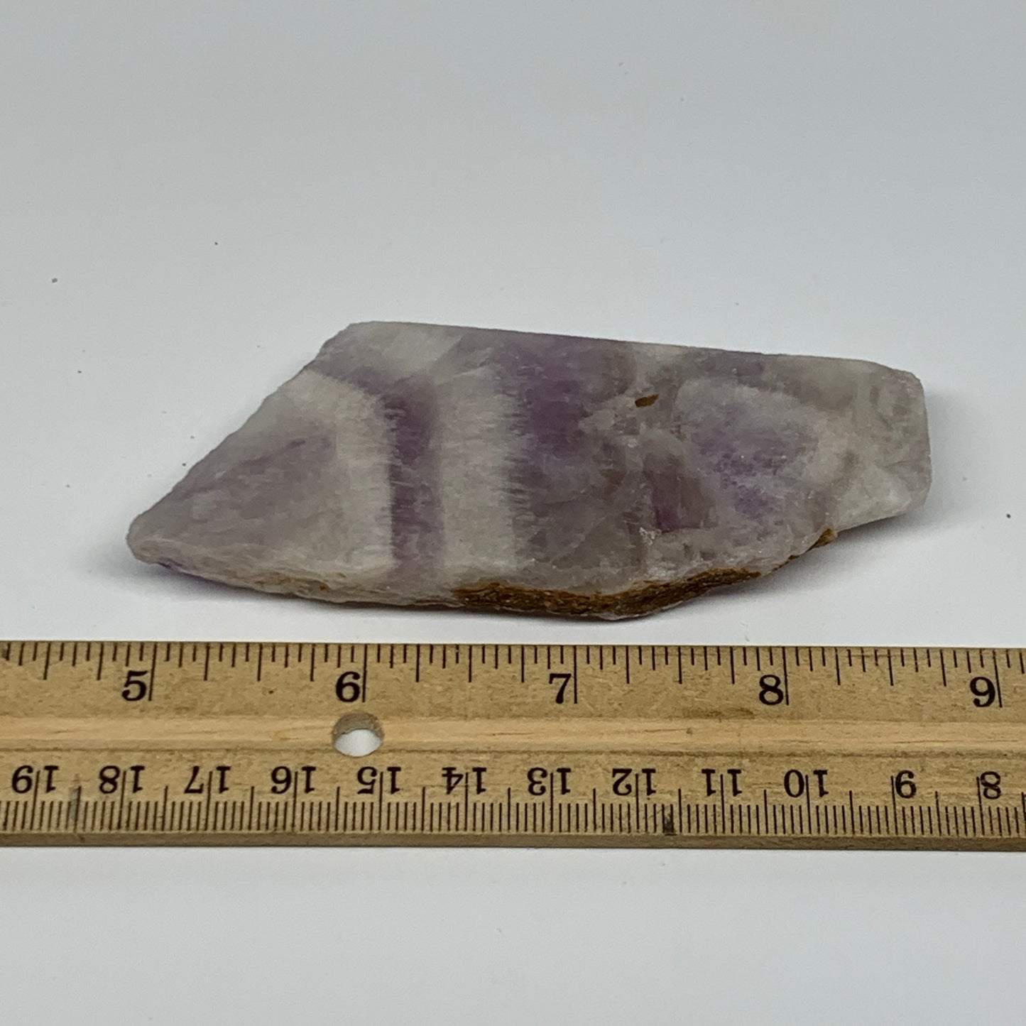 102.1g, 3.9"x1.6"x0.6", One face polished Banned Amethyst, One face semi polishe