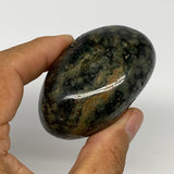 156.9g, 2.4"x1.9"x1.5" Ocean Jasper Palm-Stone Orbicular Jasper Reiki Energy,B15