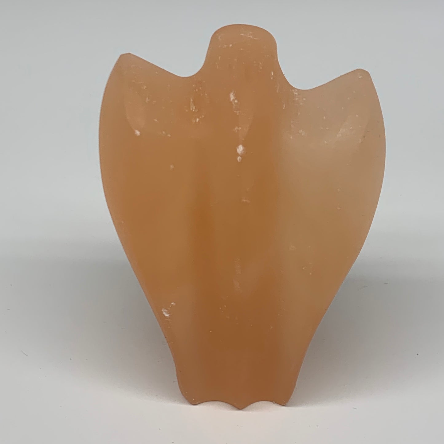 520g, 4.3"x3.2"x2.2"" Orange Selenite (Satin Spar) Angel Crystal @Morocco,B9400