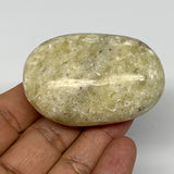 90g, 2.4"x1.6"x0.9", Natural Yellow Calcite Palm-Stone Crystal Polished Reiki, B