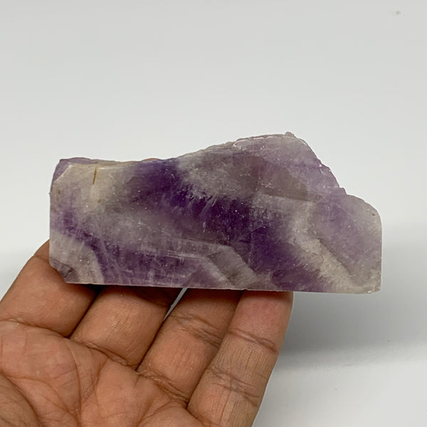 78.5g, 3.4"x1.6"x0.5", One face polished Banned Amethyst, One face semi polished