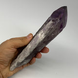 545g,7.5"x2.8"x1.7",Amethyst Point Polished Rough lower part from Brazil,B19102