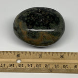 156.9g, 2.4"x1.9"x1.5" Ocean Jasper Palm-Stone Orbicular Jasper Reiki Energy,B15