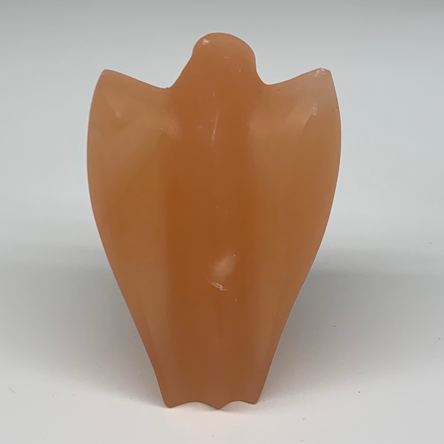 766g, 5"x3.4"x2.5"" Orange Selenite (Satin Spar) Angel Crystal @Morocco,B9401