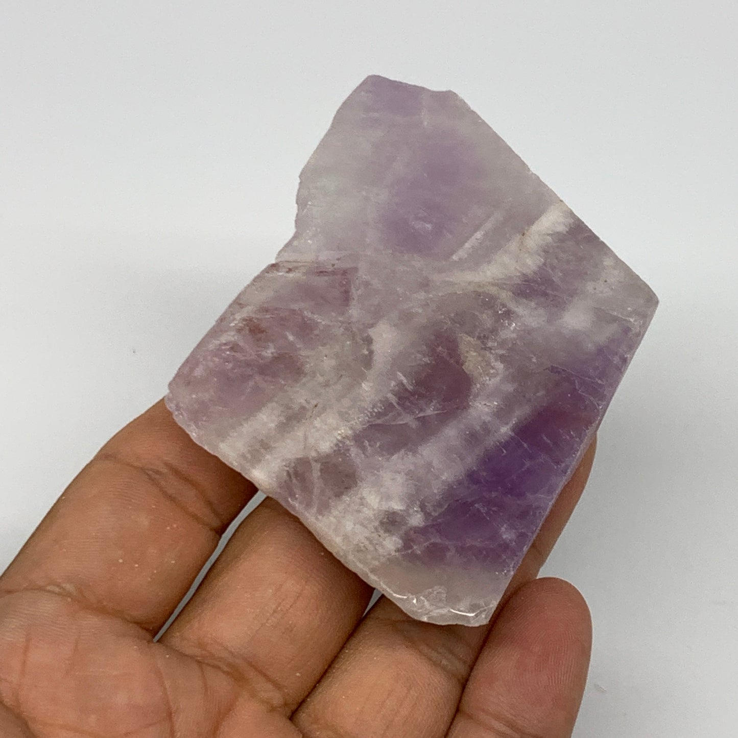 81.8g, 2"x2.5"x0.5", One face polished Banned Amethyst, One face semi polished,