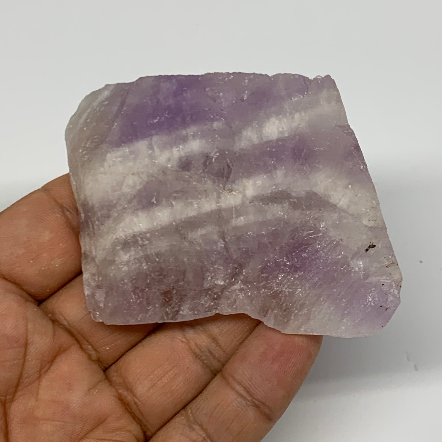 81.8g, 2"x2.5"x0.5", One face polished Banned Amethyst, One face semi polished,