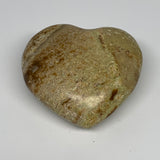 202g,2.7"x3"x1.4", Green Opal Heart Polished Gemstone @Madagascar, B17575
