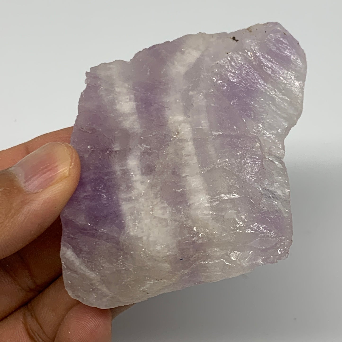 81.8g, 2"x2.5"x0.5", One face polished Banned Amethyst, One face semi polished,