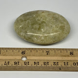 94.1g, 2.5"x1.7"x0.9", Natural Yellow Calcite Palm-Stone Crystal Polished Reiki,