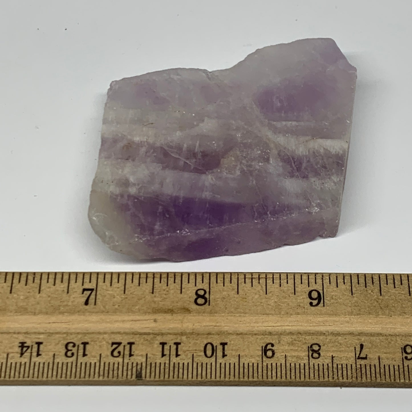 81.8g, 2"x2.5"x0.5", One face polished Banned Amethyst, One face semi polished,