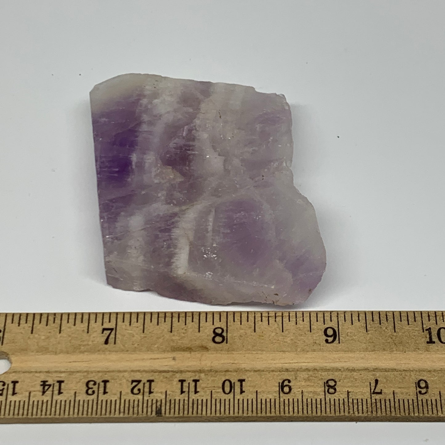 81.8g, 2"x2.5"x0.5", One face polished Banned Amethyst, One face semi polished,