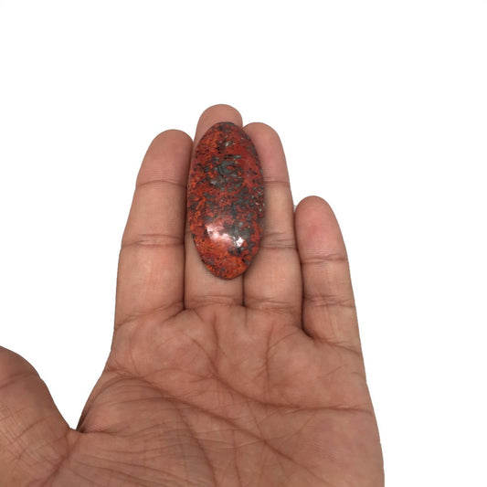 18.8g, 2"x 0.9" Sonora Sunset Chrysocolla Cuprite Cabochon from Mexico, SC98 - watangem.com