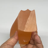 680g, 5.3"x3.1"x2.4"" Orange Selenite (Satin Spar) Angel Crystal @Morocco,B9403