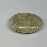 86.6g, 2.4"x1.7"x0.8", Natural Yellow Calcite Palm-Stone Crystal Polished Reiki,