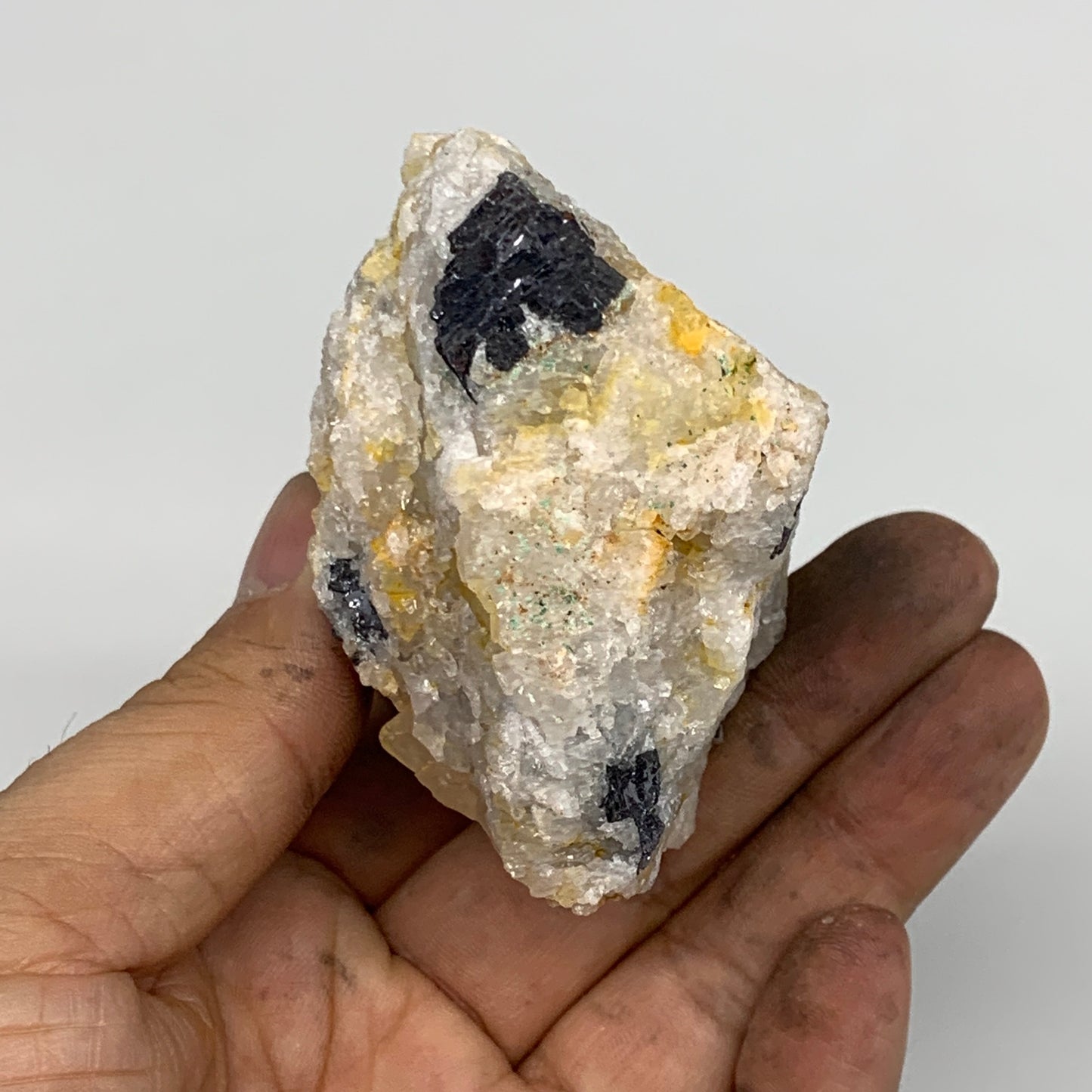 214.2g, 2.7"x2.6"x1.5", Galena Cerussite Chunk Rough Mineral Specimens, B11069