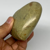 210.8g,2.9"x3.2"x1.3", Green Opal Heart Polished Gemstone @Madagascar, B17578