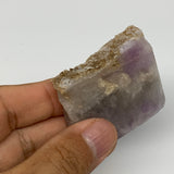 51.1g, 1.8"x1.6"x0.5", One face polished Banned Amethyst, One face semi polished