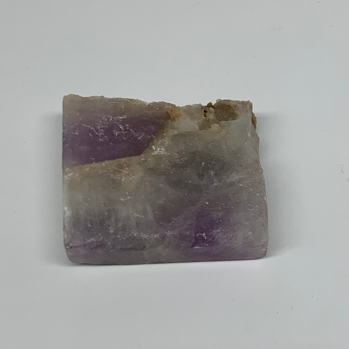 51.1g, 1.8"x1.6"x0.5", One face polished Banned Amethyst, One face semi polished
