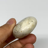77.2g, 2.2"x1.5"x0.9", Natural Yellow Calcite Palm-Stone Crystal Polished Reiki,