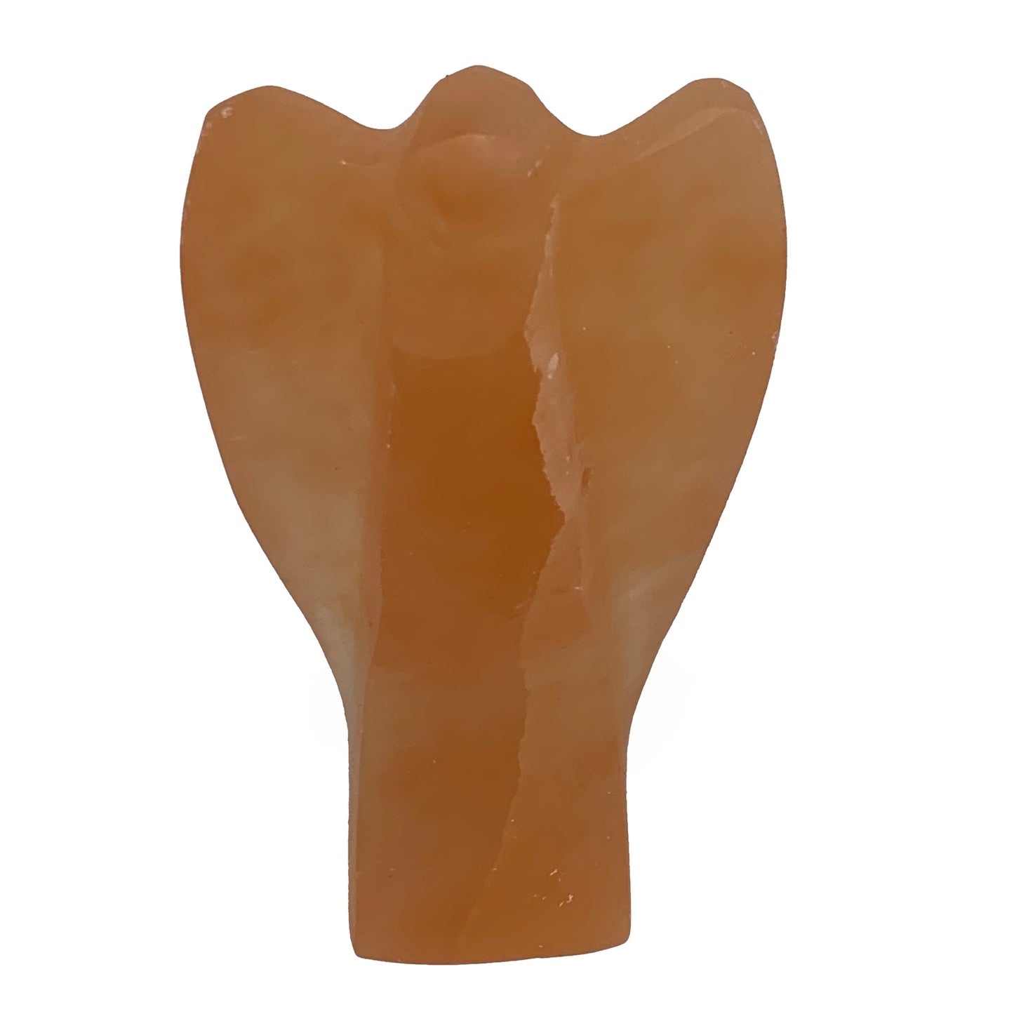 410g, 5"x3"x1.5"" Orange Selenite (Satin Spar) Angel Crystal @Morocco,B9405