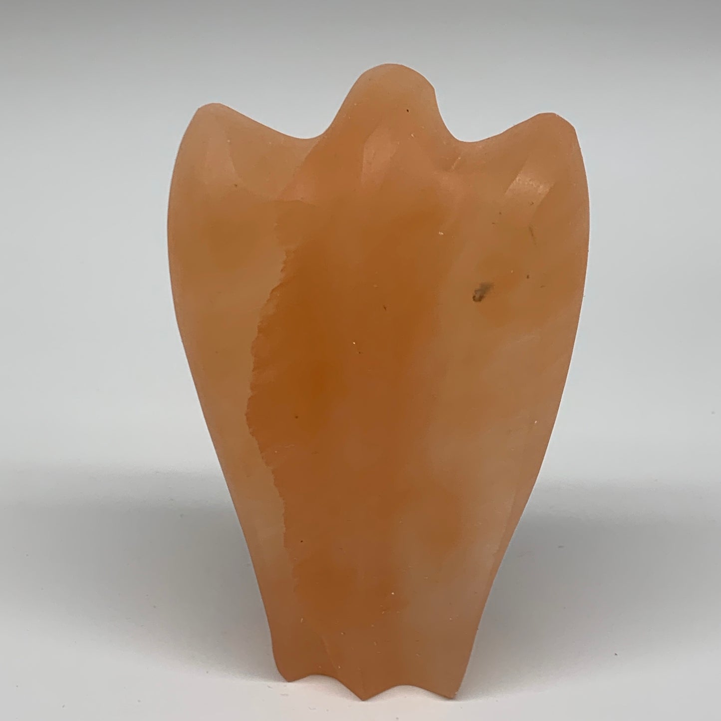 410g, 5"x3"x1.5"" Orange Selenite (Satin Spar) Angel Crystal @Morocco,B9405