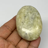 92.8g, 2.3"x1.6"x0.9", Natural Yellow Calcite Palm-Stone Crystal Polished Reiki,