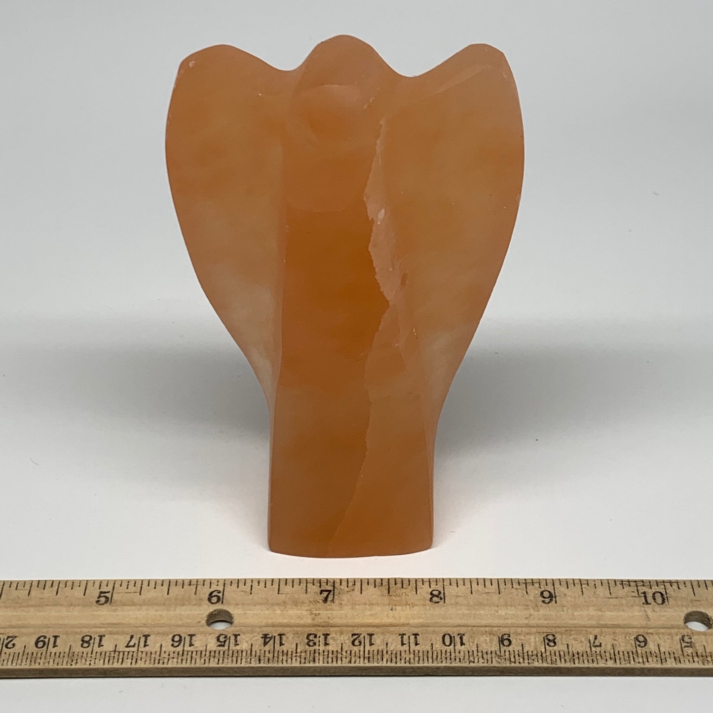 410g, 5"x3"x1.5"" Orange Selenite (Satin Spar) Angel Crystal @Morocco,B9405