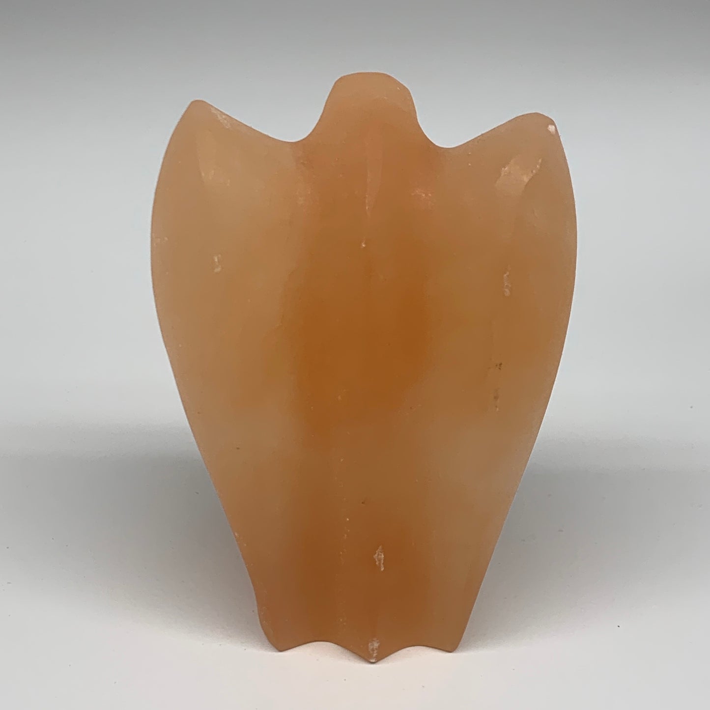 702g, 4.8"x3.5"x2.6" Orange Selenite (Satin Spar) Angel Crystal @Morocco,B9406