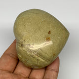 167.2g,2.5"x2.9"x1.4", Green Opal Heart Polished Gemstone @Madagascar, B17581