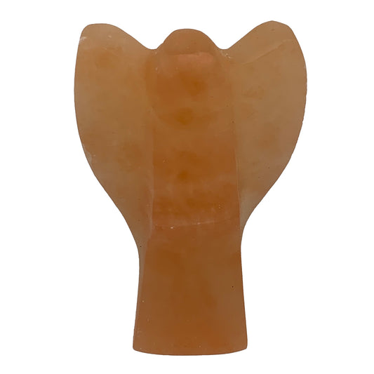 708g, 4.9"x3.2"x2.4" Orange Selenite (Satin Spar) Angel Crystal @Morocco,B9408