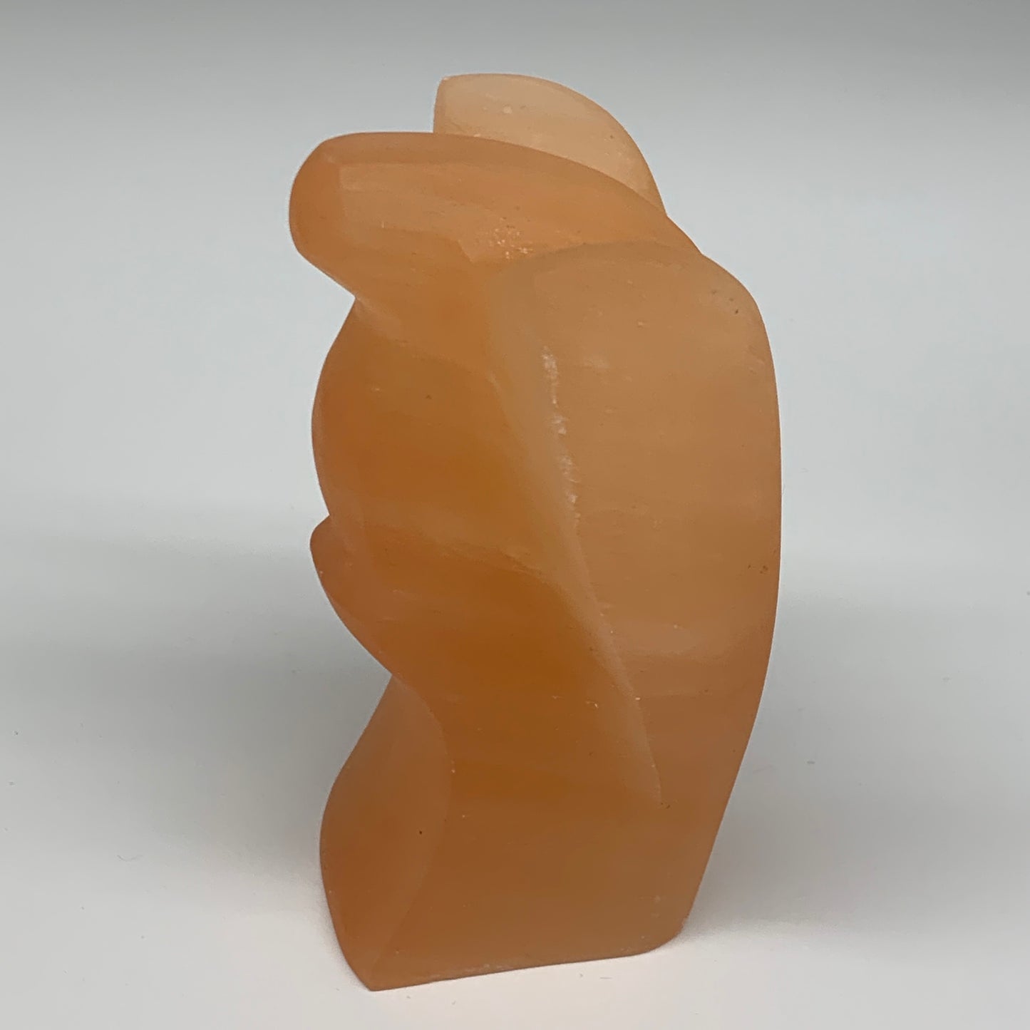 708g, 4.9"x3.2"x2.4" Orange Selenite (Satin Spar) Angel Crystal @Morocco,B9408