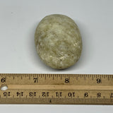 81.4g, 2.2"x1.6"x0.9", Natural Yellow Calcite Palm-Stone Crystal Polished Reiki,