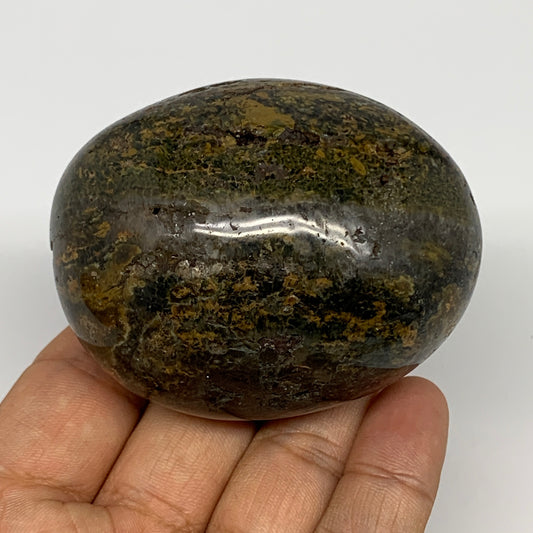 211.3g, 2.6"x2"x1.8" Ocean Jasper Palm-Stone Orbicular Jasper Reiki Energy,B1520