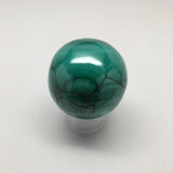310.9 Grams Shiny Glassy Polished Green Natural Malachite Sphere @Congo,D835 - watangem.com