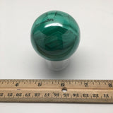 310.9 Grams Shiny Glassy Polished Green Natural Malachite Sphere @Congo,D835 - watangem.com