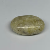 73.8g, 2.2"x1.4"x0.9", Natural Yellow Calcite Palm-Stone Crystal Polished Reiki,